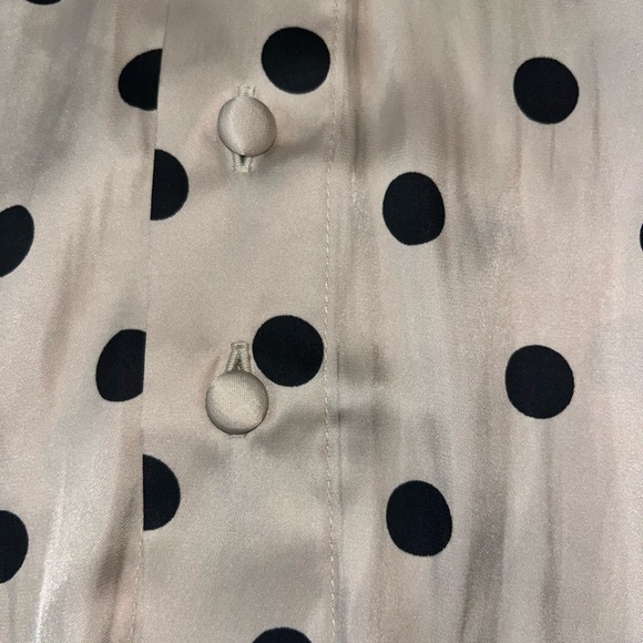 Reformation Cream and Black Polka Dot Midi Skirt - Picture 4 of 5